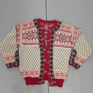Dale of Norway Pure Wool Metal Clasp Vintage Sweater Cardigan Size Large